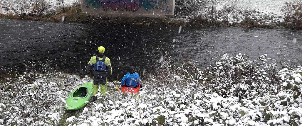 Eisiges Vergnügen auf der Agger